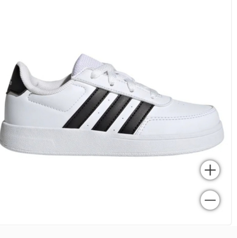 NEW adidas Kids' Breaknet Shoe White Tennis Shoes Sneakers - Picture 2 of 6